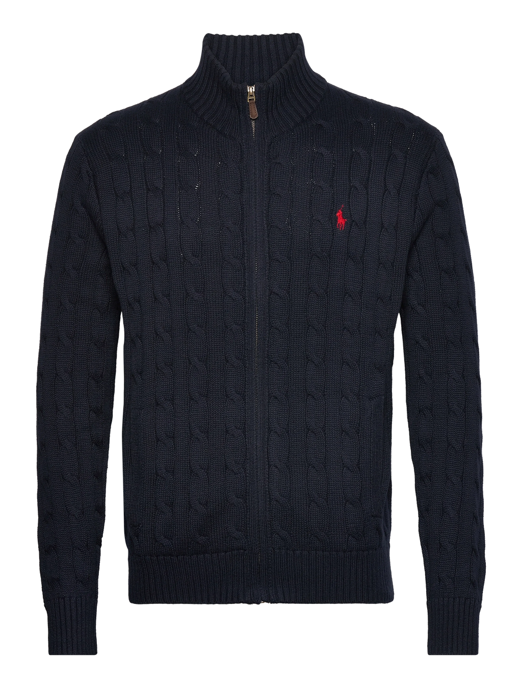 Polo Ralph Lauren Cable-Knit Cotton Full-Zip Sweater