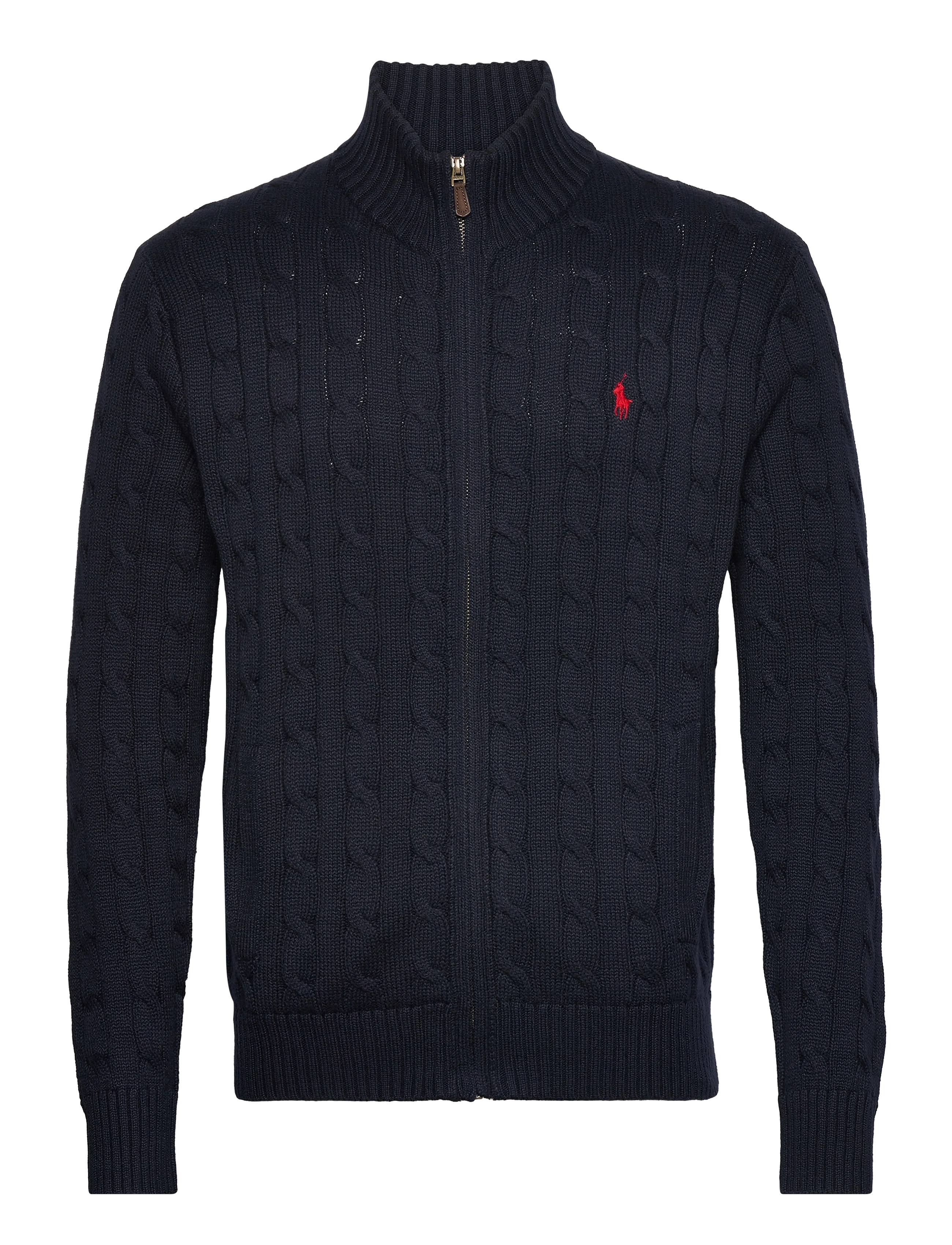 Polo Ralph Lauren Cable-Knit Cotton Full-Zip Sweater
