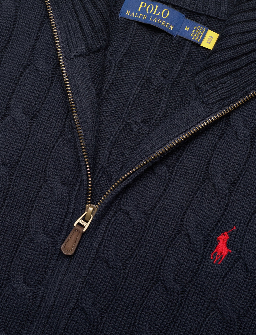 Polo Ralph Lauren Cable-Knit Cotton Full-Zip Sweater