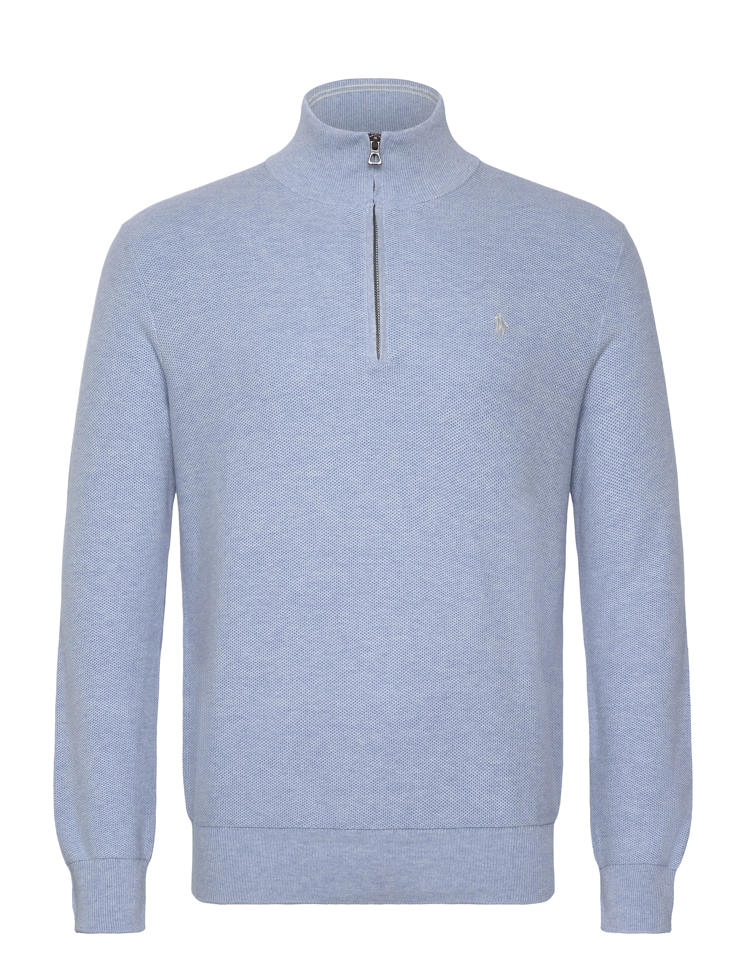 Polo Ralph Lauren Mesh-Knit Cotton Quarter-Zip Sweater