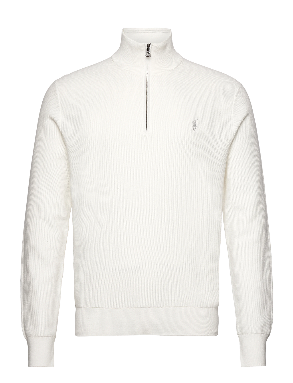 Polo Ralph Lauren Mesh-Knit Cotton Quarter-Zip Sweater