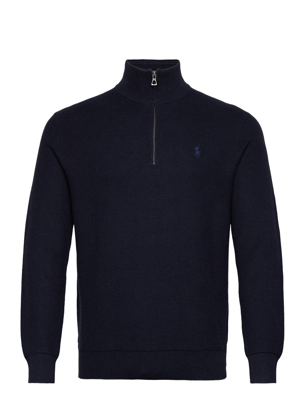 Polo Ralph Lauren Mesh-Knit Cotton Quarter-Zip Sweater