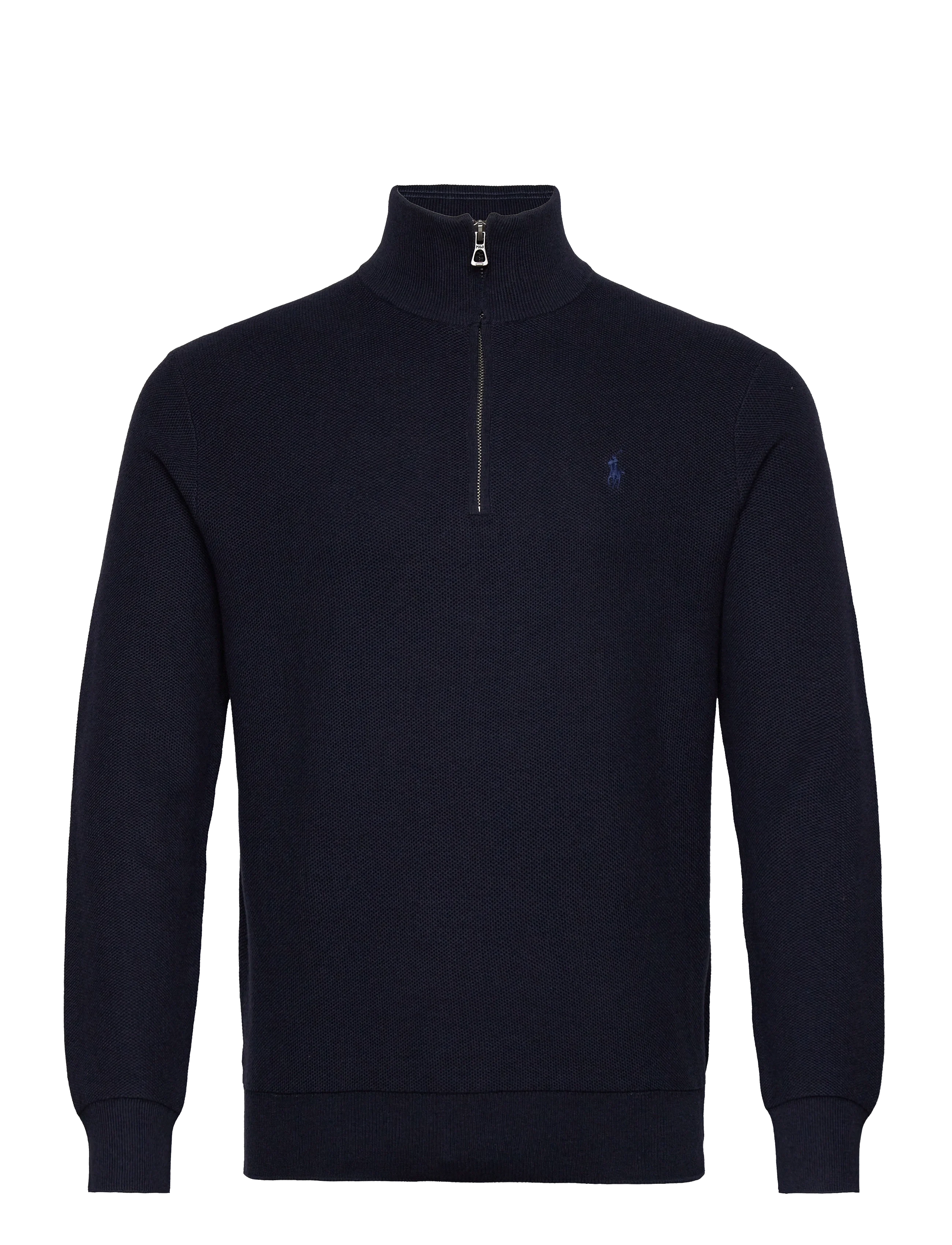 Polo Ralph Lauren Mesh-Knit Cotton Quarter-Zip Sweater