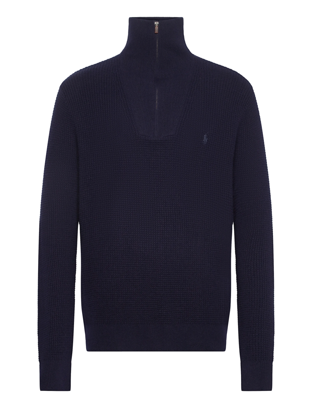 Polo Ralph Lauren Waffle Wool-Cotton Quarter-Zip Sweater