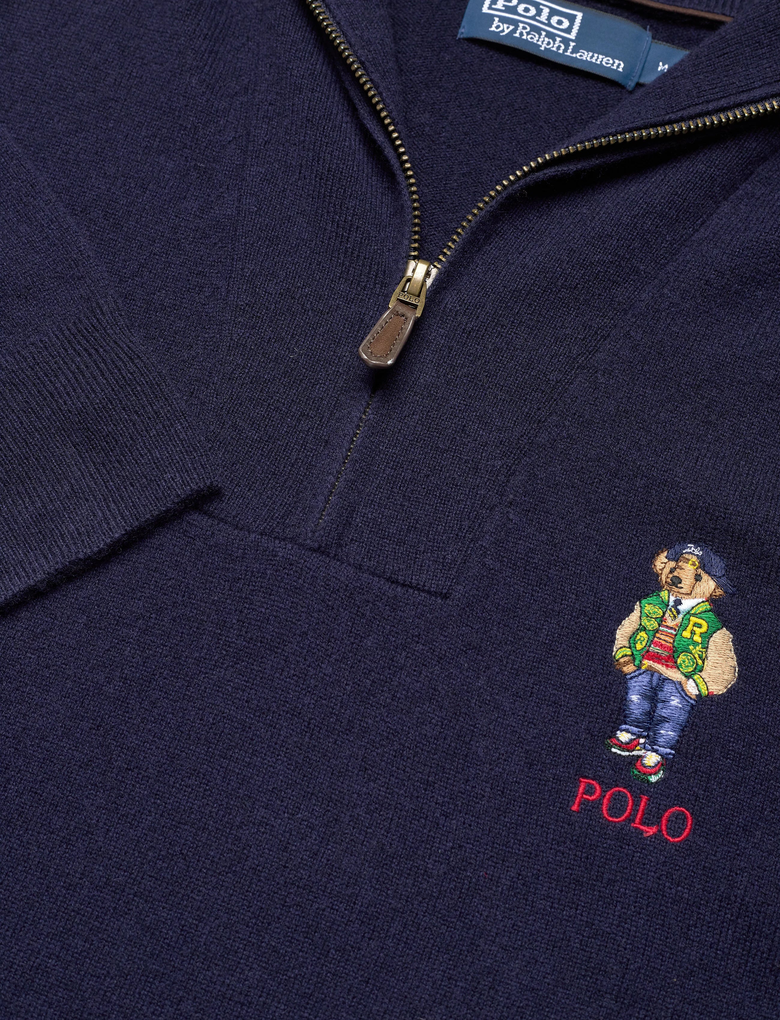 Polo Ralph Lauren Polo Bear Wool Quarter-Zip Sweater