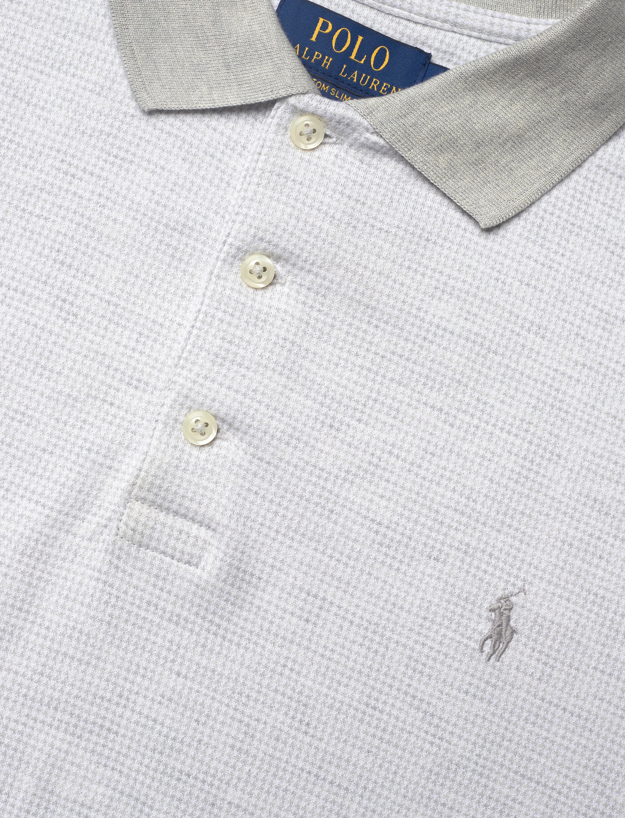 Polo Ralph Lauren Custom Slim Fit Houndstooth Polo Shirt