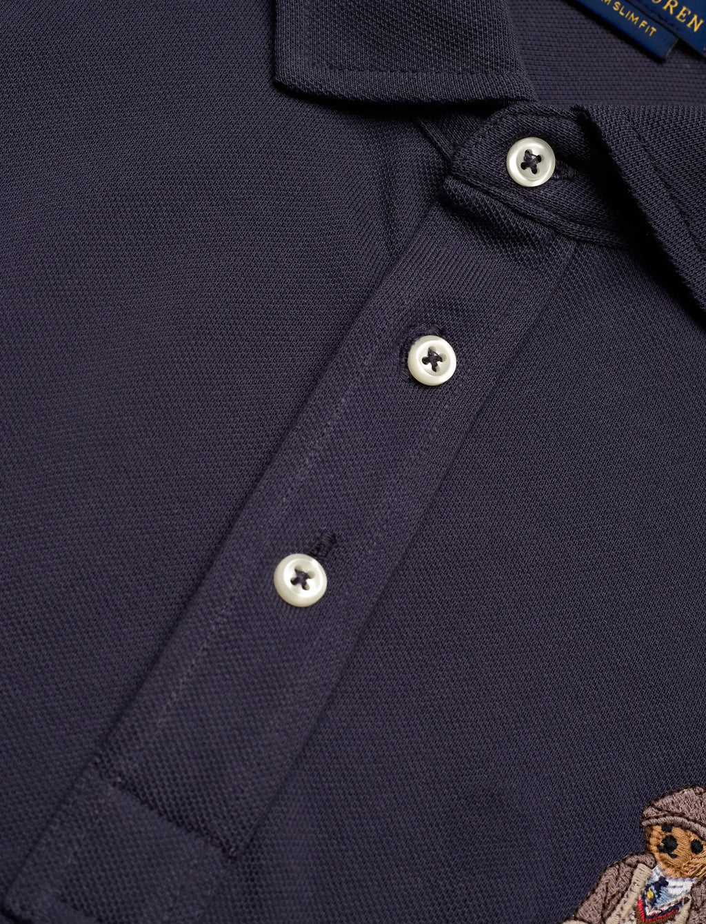 Polo Ralph Lauren Custom Slim Polo Bear Mesh Polo Shirt