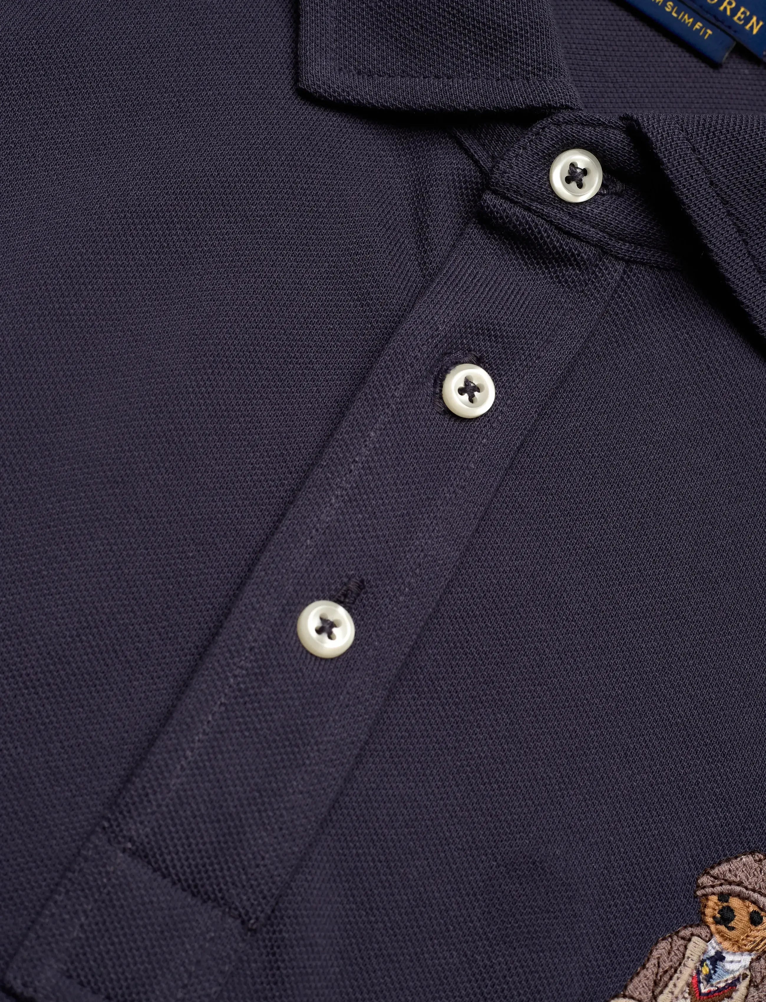 Polo Ralph Lauren Custom Slim Polo Bear Mesh Polo Shirt